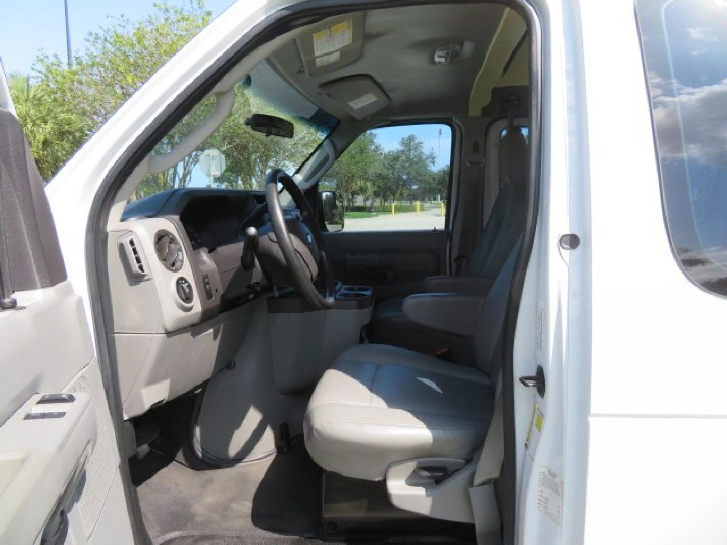 2014 White /Gray Ford E-Series Van (1FTNE1EW1ED) , Automatic transmission, located at 4301 Oak Circle #19, Boca Raton, FL, 33431, (954) 561-2499, 26.388861, -80.084038 - Photo#82